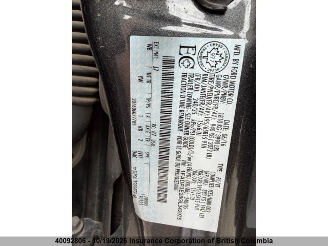 Продаж на аукціоні авто 2016 Ford Focus, vin: 1FADP3E28GL342075, номер лоту: 40092806
