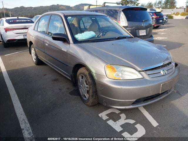 Продаж на аукціоні авто 2002 Honda Civic, vin: 2HGES16442H932248, номер лоту: 40092817