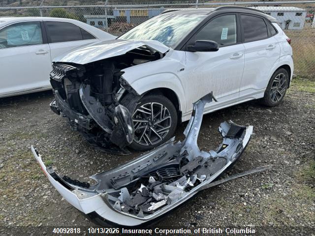 40092818 :رقم المزاد ، KM8K63A38NU784702 vin ، 2022 Hyundai Kona مزاد بيع