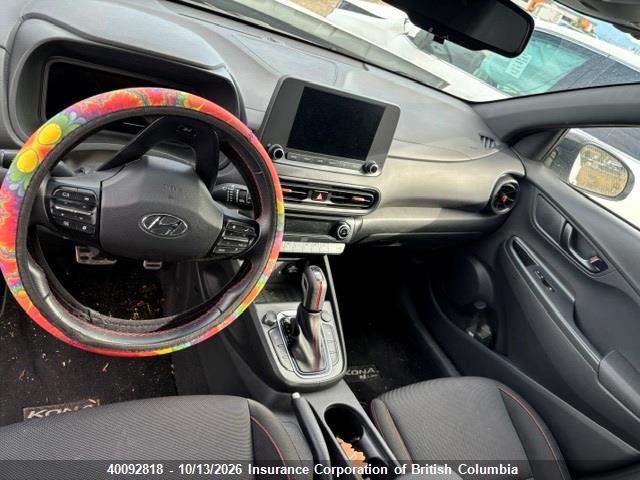 40092818 :رقم المزاد ، KM8K63A38NU784702 vin ، 2022 Hyundai Kona مزاد بيع