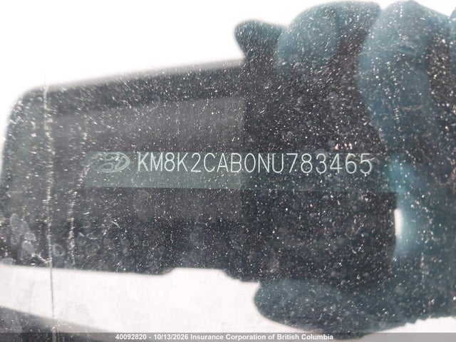 Продажа на аукционе авто 2022 Hyundai Kona, vin: KM8K2CAB0NU783465, номер лота: 40092820