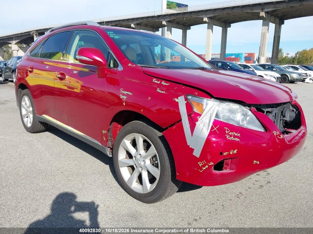 40092830 :رقم المزاد ، 2T2ZK1BA4AC008621 vin ، 2010 Lexus Rx 350 مزاد بيع