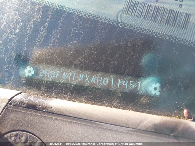 2010 Honda Civic მანქანა იყიდება აუქციონზე, vin: 2HGFA1F4XAH011951, აუქციონის ნომერი: 40092841