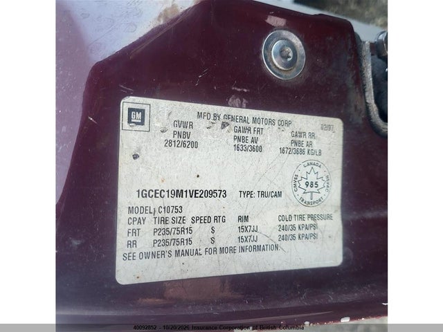 Aukcja sprzedaży 1997 Chevrolet Sierra, vin: 1GCEC19M1VE209573, numer aukcji: 40092852