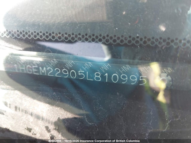 2005 Honda Civic მანქანა იყიდება აუქციონზე, vin: 1HGEM22905L810995, აუქციონის ნომერი: 40092894