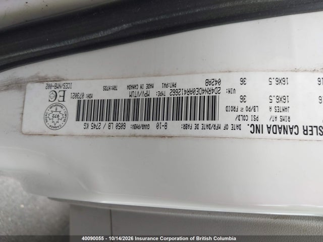 2010 Dodge Grand Caravan Se მანქანა იყიდება აუქციონზე, vin: 2D4RN4DE0AR412662, აუქციონის ნომერი: 40090055