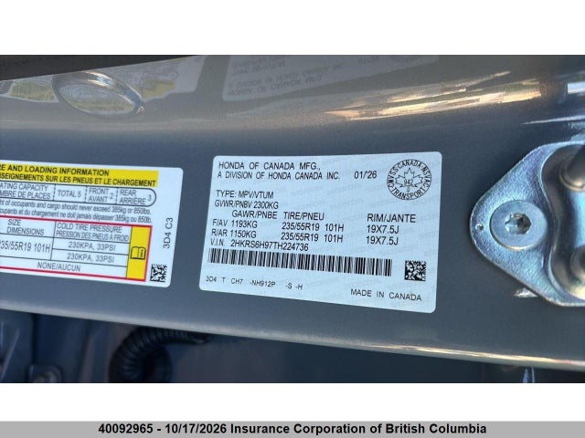 2HKRS6H97TH224736 Honda CR-V