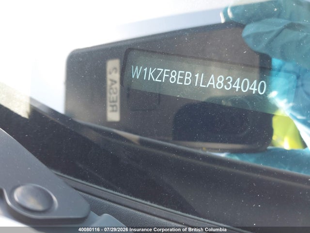 40080116 :رقم المزاد ، W1KZF8EB1LA834040 vin ، 2020 Mercedes-benz E 350 4matic مزاد بيع