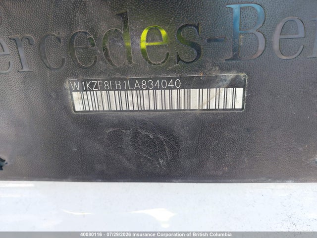 40080116 :رقم المزاد ، W1KZF8EB1LA834040 vin ، 2020 Mercedes-benz E 350 4matic مزاد بيع