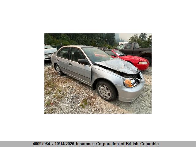 Aukcja sprzedaży 2001 Honda Civic, vin: 2HGES15311H911638, numer aukcji: 40092984