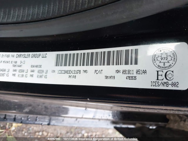 Chrysler 200 2014 1C3CCBAB3EN131678 Image 19