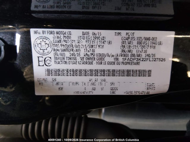 Продаж на аукціоні авто 2015 Ford Focus Se, vin: 1FADP3K22FL327526, номер лоту: 40091240