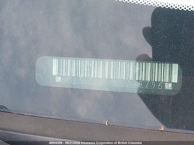 40084256 :رقم المزاد ، 1G6DP577X60189796 vin ، 2006 Cadillac Cts Hi Feature V6 مزاد بيع