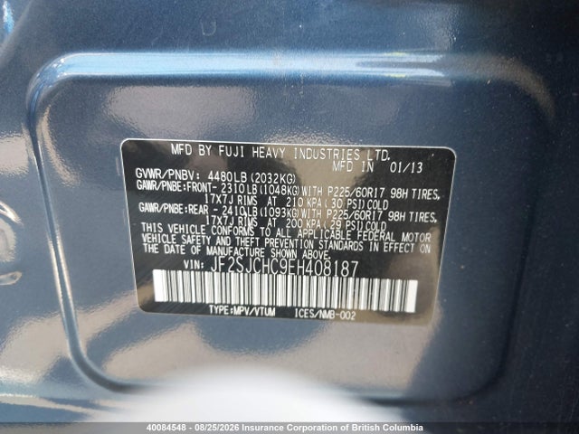 Subaru Forester 2.5i Limited 2014 JF2SJCHC9EH408187 Image 9