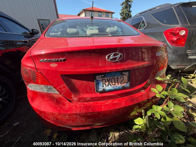 2012 Hyundai Accent Gls/gs/se მანქანა იყიდება აუქციონზე, vin: KMHCU4AE0CU209136, აუქციონის ნომერი: 40093087