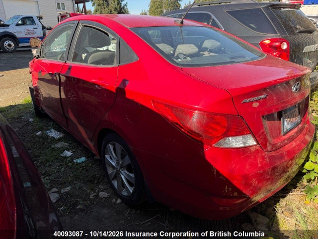 2012 Hyundai Accent Gls/gs/se მანქანა იყიდება აუქციონზე, vin: KMHCU4AE0CU209136, აუქციონის ნომერი: 40093087