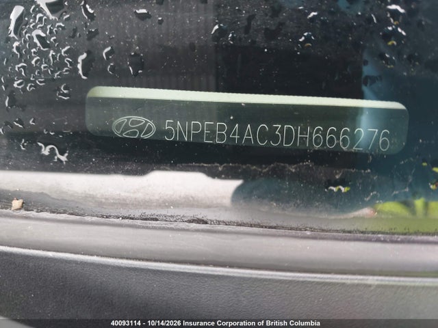 40093114 :رقم المزاد ، 5NPEB4AC3DH666276 vin ، 2013 Hyundai Sonata Gls مزاد بيع
