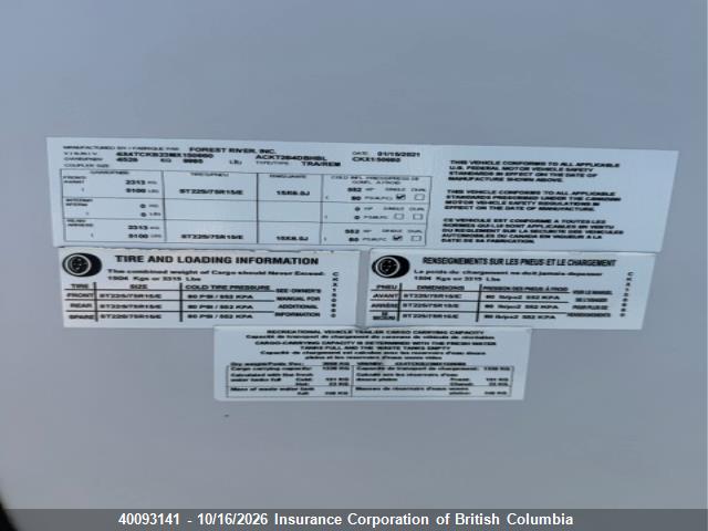 Forest River Cherokee Travel Trailer 2021 4X4TCKB23MX150660 Image 23