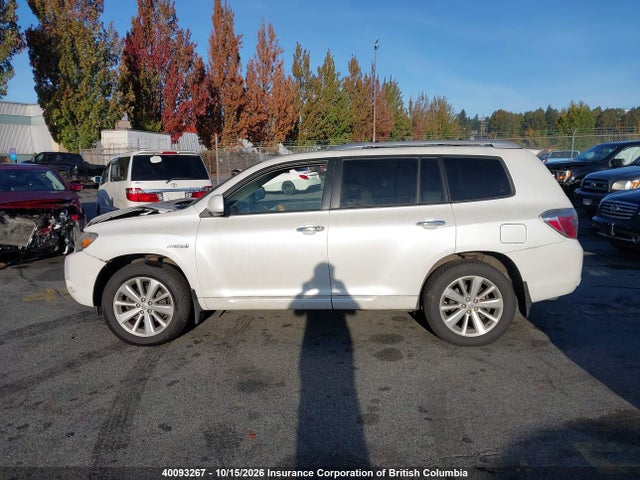 2009 Toyota Highlander Hybrid Hybrid მანქანა იყიდება აუქციონზე, vin: JTEEW41A592032572, აუქციონის ნომერი: 40093267