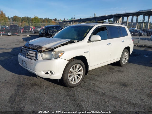 2009 Toyota Highlander Hybrid Hybrid მანქანა იყიდება აუქციონზე, vin: JTEEW41A592032572, აუქციონის ნომერი: 40093267