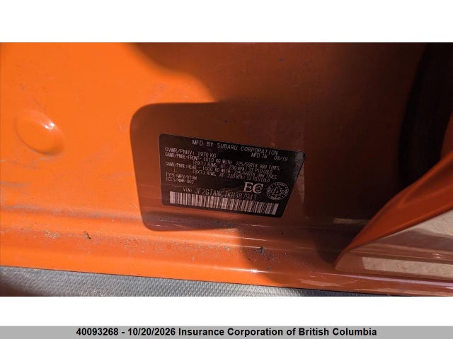 JF2GTANC7KH387943 Subaru Crosstrek Limited