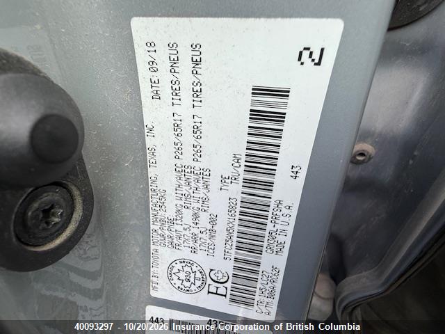 5TFCZ5AN5KX165823 Toyota Tacoma Trd Sport