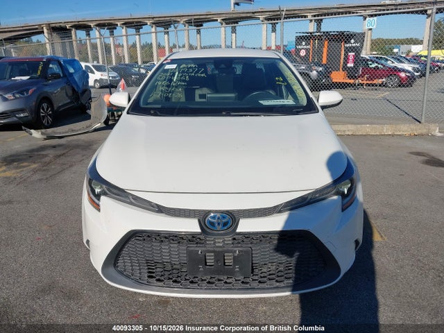Aukcja sprzedaży 2021 Toyota Corolla Hybrid Base W/li Battery, vin: JTDBAMDE1MJ010068, numer aukcji: 40093305