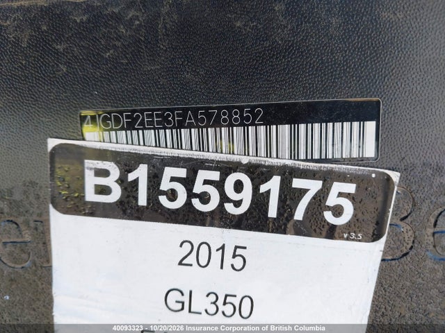4JGDF2EE3FA578852 Mercedes-Benz Gl 350 Bluetec 4matic