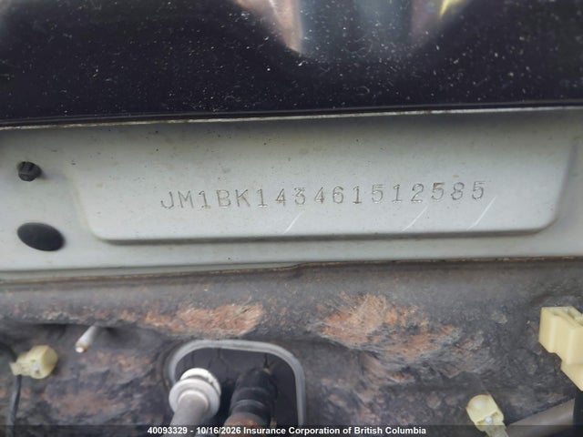 Aukcja sprzedaży 2006 Mazda Mazda3 Gs/gt, vin: JM1BK143461512585, numer aukcji: 40093329