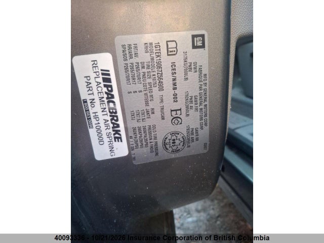 40093336 :رقم المزاد ، 1GTEK19067Z564900 vin ، 2007 Gmc Sierra 1500 All-new Sle/slt/wt مزاد بيع