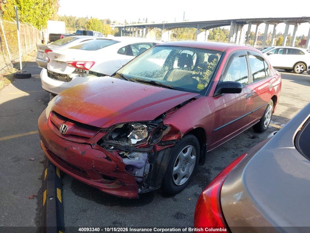 2005 Honda Civic მანქანა იყიდება აუქციონზე, vin: 2HGES16355H020899, აუქციონის ნომერი: 40093340