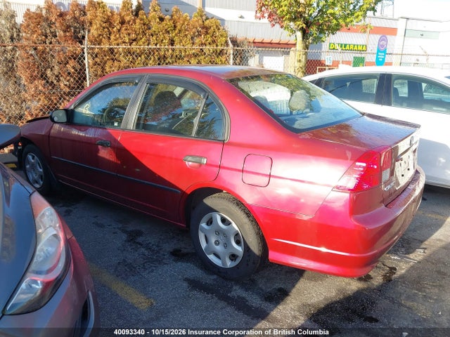 2005 Honda Civic მანქანა იყიდება აუქციონზე, vin: 2HGES16355H020899, აუქციონის ნომერი: 40093340