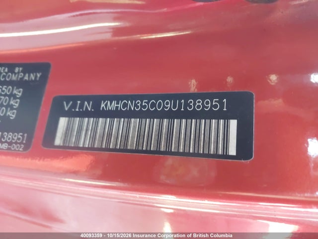 Auction sale of the 2009 Hyundai Accent Se, vin: KMHCN35C09U138951, lot number: 40093359