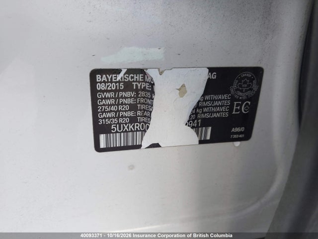 BMW X5 2016 5UXKR0C57G0P19941 Image 9