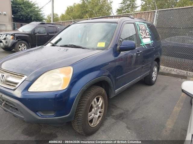 2002 Honda Cr-v Ex მანქანა იყიდება აუქციონზე, vin: JHLRD78922C817238, აუქციონის ნომერი: 40086342