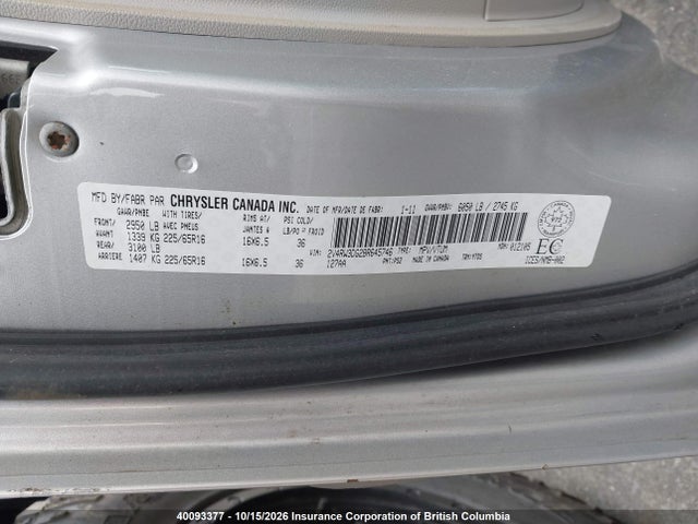 Продажа на аукционе авто 2011 Volkswagen Routan Comfortline, vin: 2V4RW3DG2BR645746, номер лота: 40093377