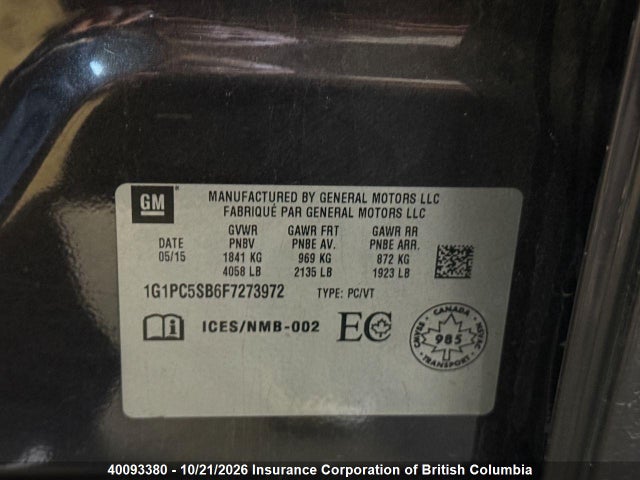 Chevrolet Cruze 2015 1G1PC5SB6F7273972 Image 32
