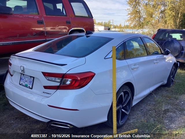 1HGCV1F38MA801282 Honda Accord Sport