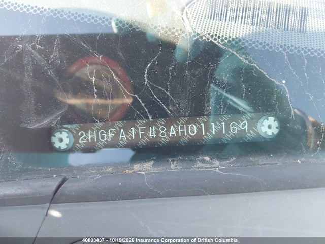 2010 Honda Civic მანქანა იყიდება აუქციონზე, vin: 2HGFA1F48AH011169, აუქციონის ნომერი: 40093437