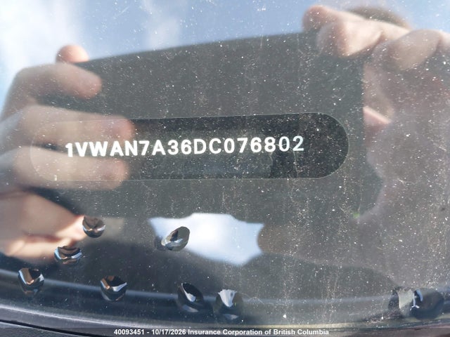 Aukcja sprzedaży 2013 Volkswagen Passat S, vin: 1VWAN7A36DC076802, numer aukcji: 40093451