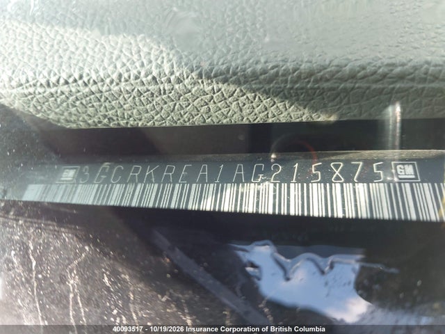 40093517 :رقم المزاد ، 3GCRKREA1AG215875 vin ، 2010 Chevrolet Silverado 1500 Ls Cheyenne Edition مزاد بيع