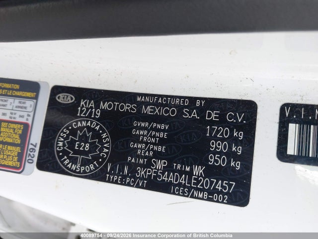 KIA FORTE EX 2020 3KPF54AD4LE207457 Image 9