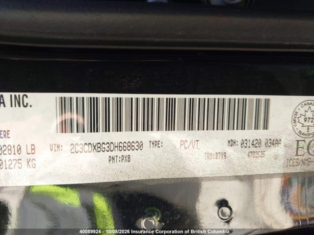 Aukcja sprzedaży 2013 Dodge Charger Se, vin: 2C3CDXBG3DH668630, numer aukcji: 40089924