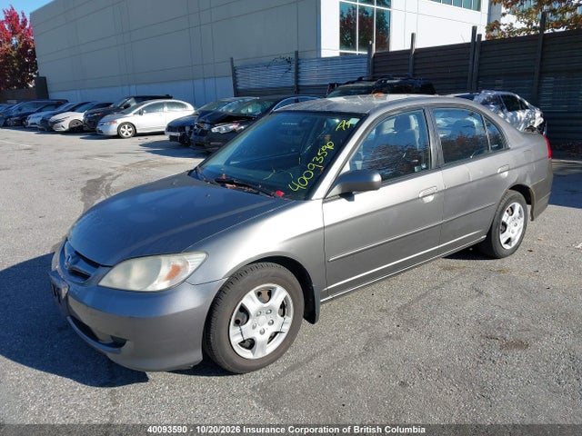 40093590 :رقم المزاد ، 2HGES16654H905712 vin ، 2004 Honda Civic مزاد بيع