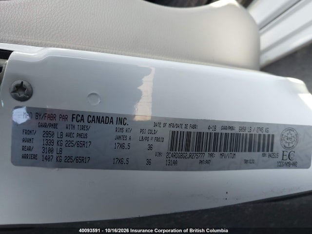 Dodge Grand Caravan Se 2018 2C4RDGBG2JR275777 Image 9