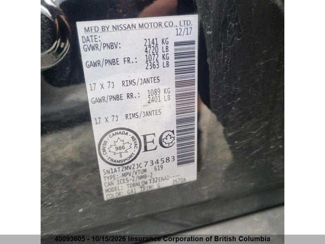 Nissan Rogue 2018 5N1AT2MV2JC734583 Image 11