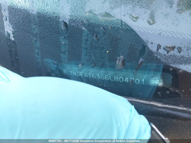 Продажа на аукционе авто 2006 Honda Civic Dx Vp, vin: 1HGFA16366L804701, номер лота: 40087753