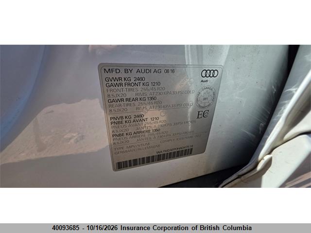 Audi Q5 2017 WA1M2AFP0HA047518 Image 5