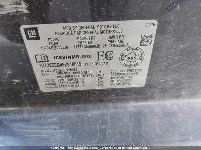 1GT22ZEG4FZ518615 GMC Sierra K2500 Slt