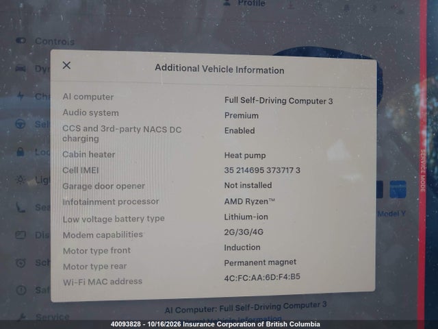7SAYGAEE4NF547969 Tesla Model Y